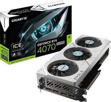 Відеокарта GF RTX 4070 Super 12GB GDDR6X Eagle OC Ice Gigabyte (GV-N407SEAGLEOC ICE-12GD) GV-N407SEAGLEOC ICE-12GD фото