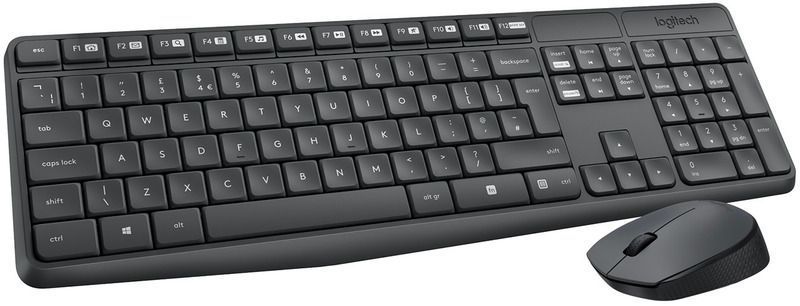 Комплект (клавіатура, мишка) бездротовий Logitech MK235 ENG/UKR Grey USB (920-007931) 920-007931 фото