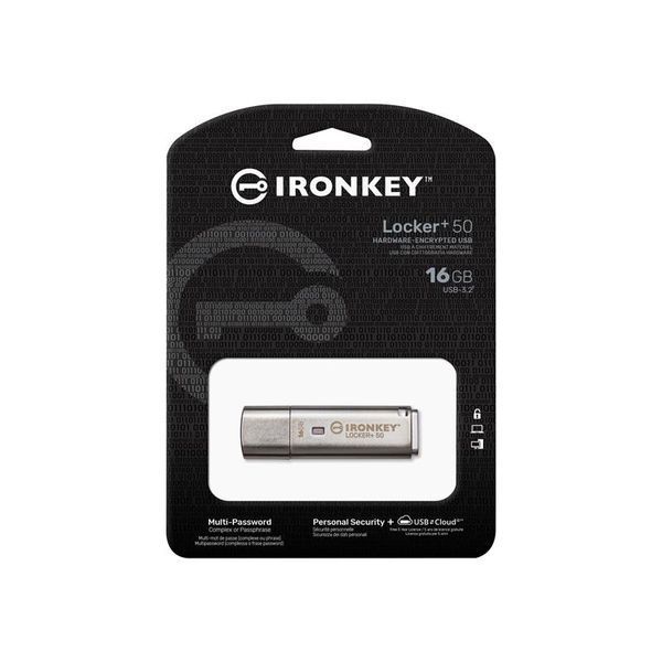 Флеш-накопичувач USB3.2 16GB Kingston IronKey Locker+ 50 (IKLP50/16GB) IKLP50/16GB фото