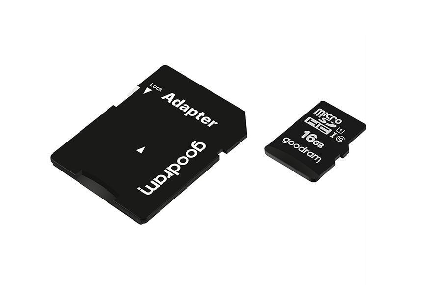 Карта пам`яті MicroSDHC 16GB UHS-I Class 10 GOODRAM + SD-adapter (M1AA-0160R12) M1AA-0160R12 фото