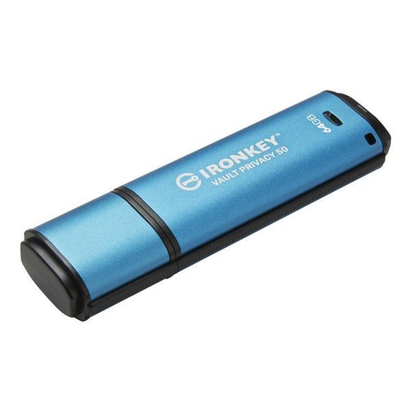 Флеш-накопичувач USB3.2 64GB Kingston IronKey Vault Privacy 50 Type-A Blue (IKVP50/64GB) IKVP50/64GB фото