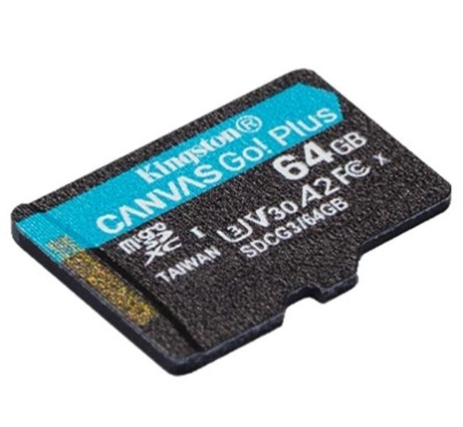 Карта пам`яті MicroSDXC 64GB UHS-I/U3 Class 10 Kingston Canvas Go! Plus R170/W70MB/s (SDCG3/64GBSP) SDCG3/64GBSP фото