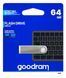 Флеш-накопичувач USB2.0 64GB GOODRAM UUN2 (Unity) Silver (UUN2-0640S0R11) UUN2-0640S0R11 фото 3