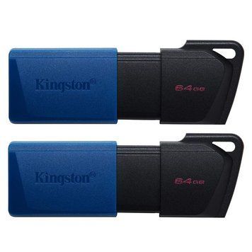 Флеш-накопичувач USB3.2 2x64GB Kingston DataTraveler Exodia M Black/Blue (DTXM/64GB-2P) DTXM/64GB-2P фото