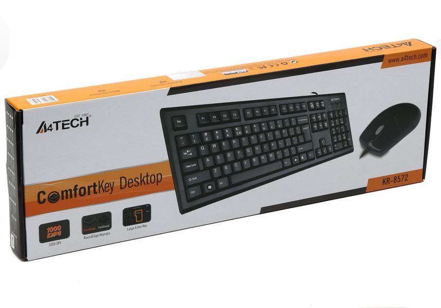 Комплект (клавіатура, мишка) A4Tech KR-8572 Black KR-8572 Black фото