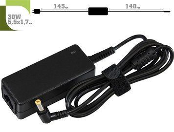 Блок живлення 1StCharger для ноутбука Dell 19V 30W 1.58A 5.5х1.7мм + каб.живл. (AC1STDE30WC) AC1STDE30WC фото