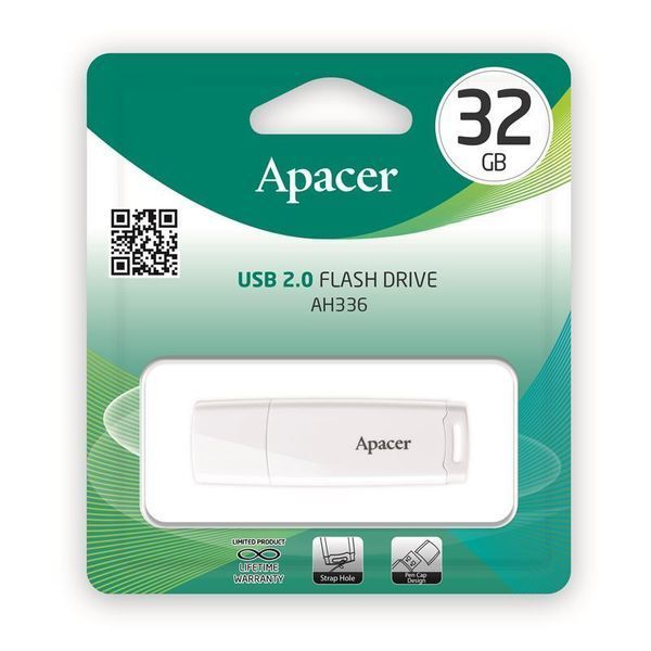 Флеш-накопичувач USB 32GB Apacer AH336 White (AP32GAH336W-1) AP32GAH336W-1 фото