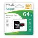 Карта пам`ятi MicroSDHC 64GB UHS-I Class 10 Apacer + SD adapter (AP64GMCSX10UB-R) AP64GMCSX10UB-R фото 2