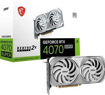 Відеокарта GF RTX 4070 Super 12GB GDDR6X Ventus 2X White OC MSI (GeForce RTX 4070 SUPER 12G VENTUS 2X WHITE OC) GeForce RTX 4070 SUPER 12G VENTUS 2X WHITE OC фото